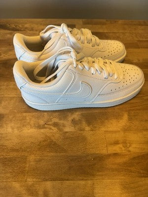 Women Nike Court Vision Low Casual Sneakers Shoes White/White CD5434-100