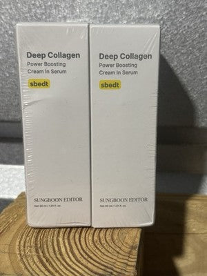 Sbedt Deep Collagen Power Boosting Cream in Serum 30ml / 1 oz FULL SIZE (2 PACK)