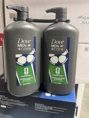 Dove Men +Care Body & Face Wash, 32 fl oz, 2-pk, Sandalwood Striker