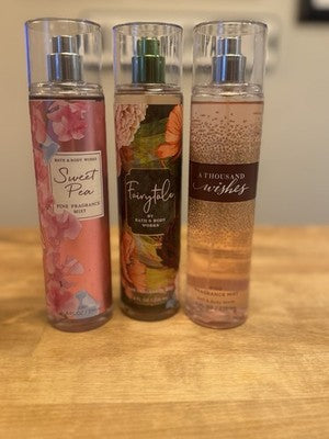 Brand New Bath & Body Works Fine Fragrance Mist Lot of 3 - 8 Oz