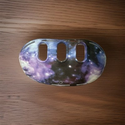 VR Controller Silicone Protective Cover Pair, Galaxy Print Purple/Blue
