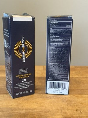 2-Pack Brush On Block Translucent Genius Mineral Powder Sunscreen SPF 30