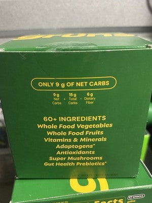 grüns Superfoods Greens Gummies Gut Immune Bone Health Vegan 35 Packs Strawberry