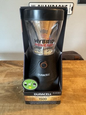 Duracell 1500 Lumen Hybrid LED Lantern Solar USB Rechargeable Camping Light New