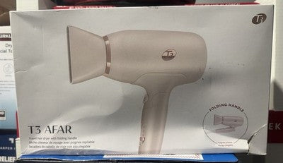 T3 Afar Lightweight Travel Hair Dryer Folding Handle Auto Dual Voltage NIB Pink