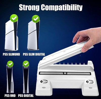 PS5 Stand PS5 Slim Stand with Cooling Station and Controller Charging Station