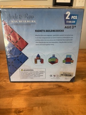 Brand New Endless Fun 2-Piece 12x12 Magnetic Building Block Stabilizer