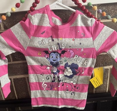 Disney Vampirina Ghoul Girls Rock Pajama Set Long Sleeve Pants NWT Girls Sz 4