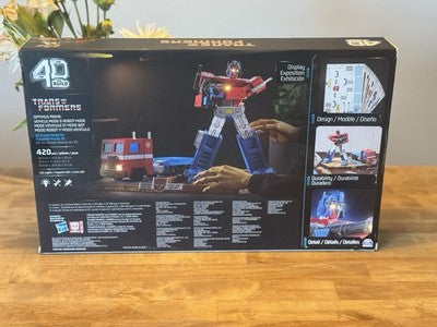 4D Build: Transformers Optimus Prime & Truck 3D Model Kit Puzzle with LED