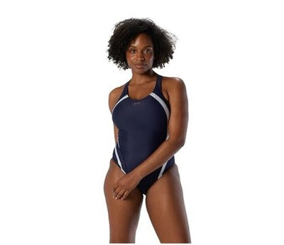 Speedo Women's Swimsuit One Piece Creora Highclo Quantum Splice High Cut Solid