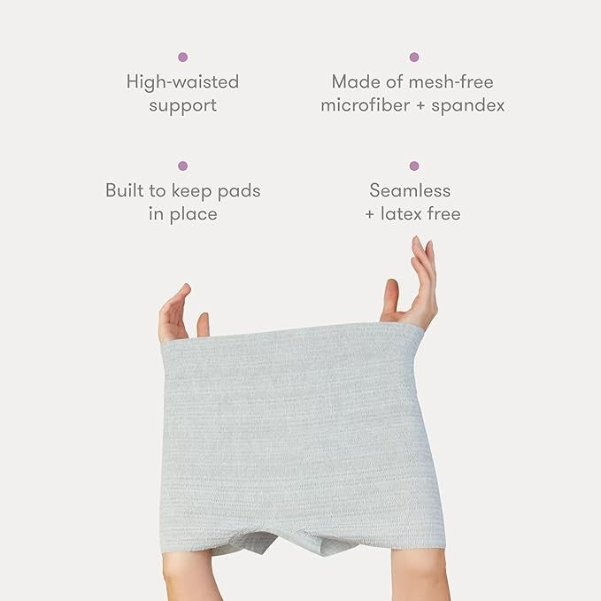 Frida Mom Postpartum Underwear Disposable Boyshort Panties, Size 28"-42" -8 pack