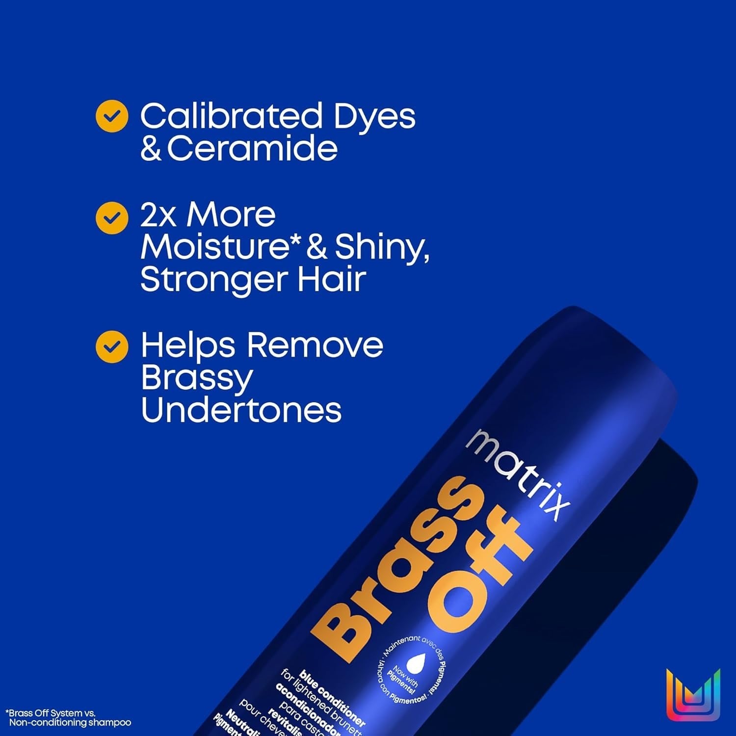 MATRIX Brass Off Blue Conditioner - Tones and Removes Brassy Orange Undertones
