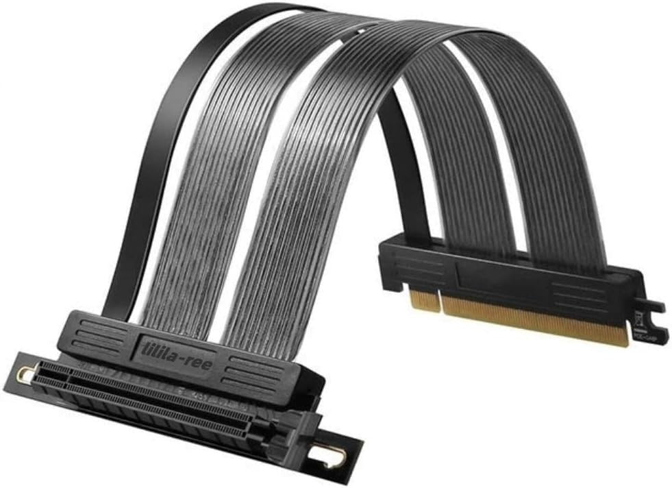 PCIe 4.0 Riser Cable, GEN 4 x16 PCI Express Riser Extender  20cm & 90° Graphics