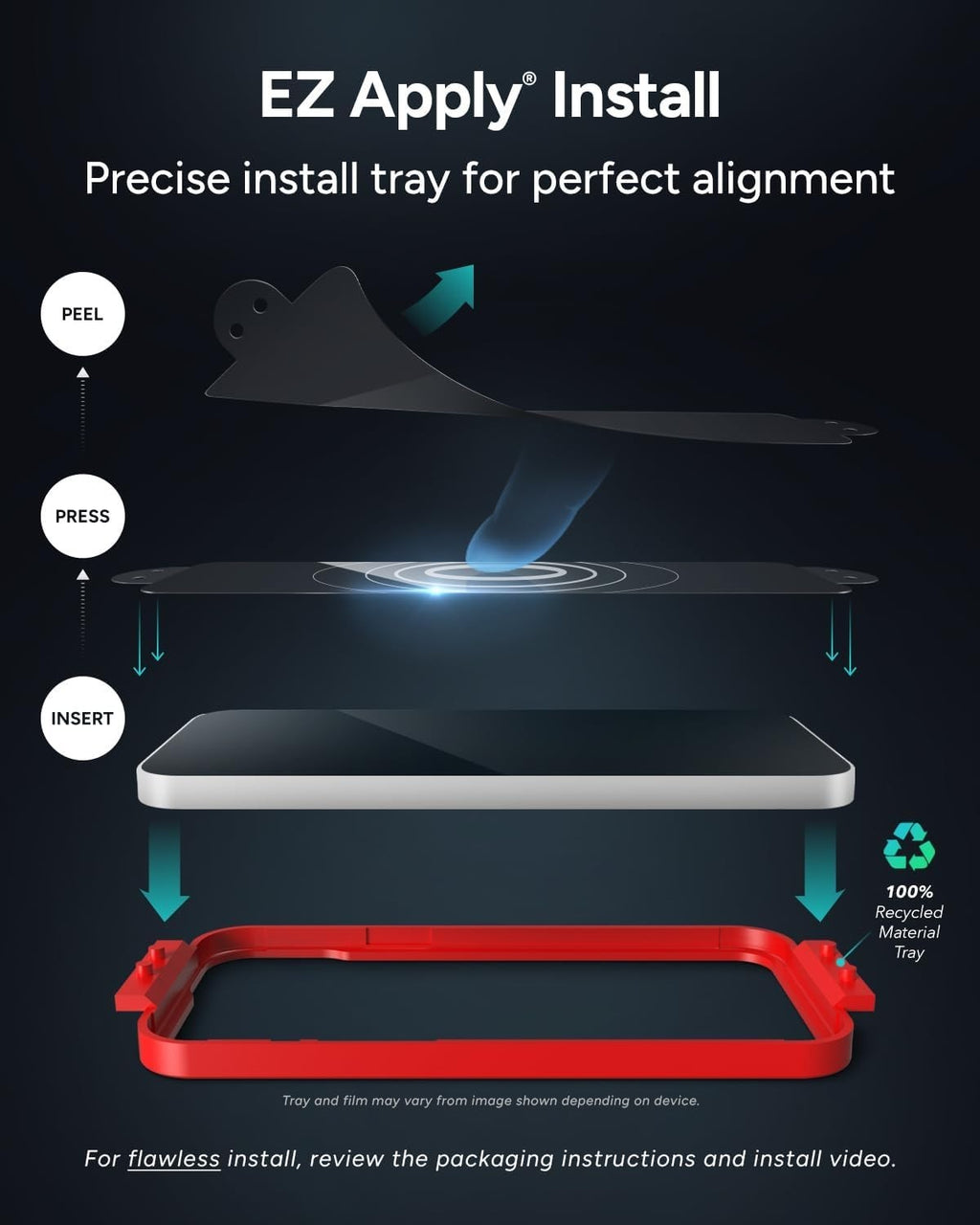 ZAGG InvisibleShield Glass Elite Screen Protector for iPhone 14 Pro Max, Privacy