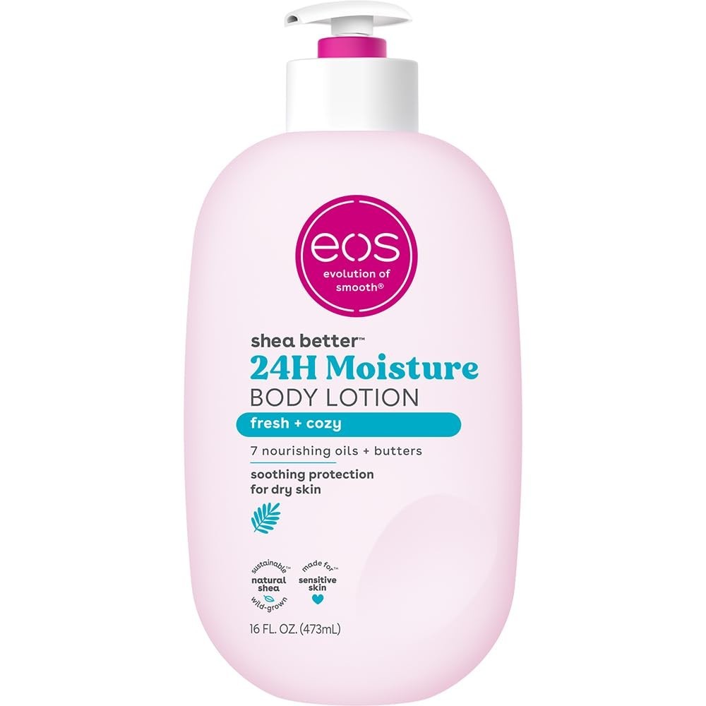eos Shea Better Body Lotion- Jasmine Peach, 24-Hour Moisture Skin Care, 16 Oz