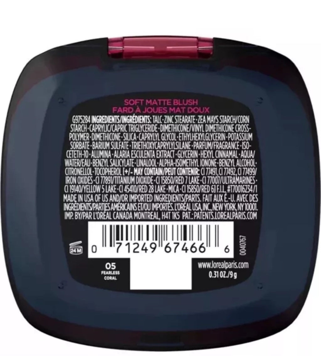 L'oreal Paris Infallible 24HR Blush Fard A Joued 05 Fearless Coral New Unsealed