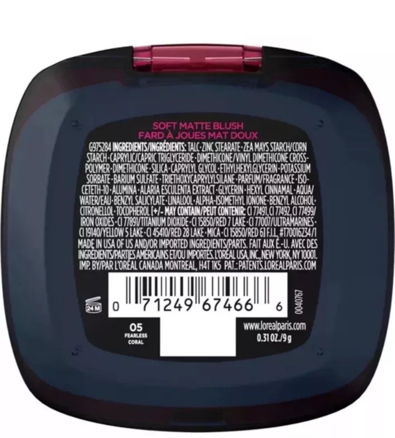 L'oreal Paris Infallible 24HR Blush Fard A Joued 05 Fearless Coral New Unsealed