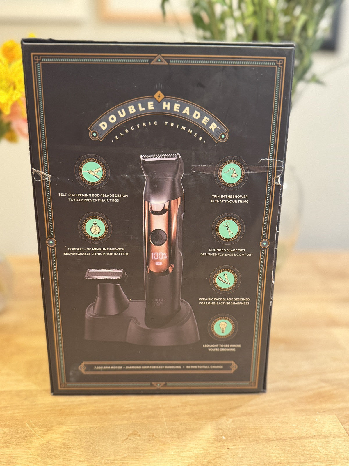 NEW DOLLAR SHAVE CLUB DOUBLE HEADER ELECTRIC TRIMMER BODY & FACE WATERPROOF